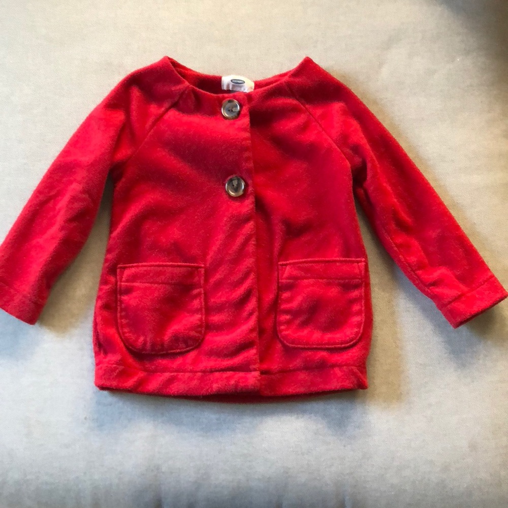 Toddler Old Navy Red Fleece Car Coat